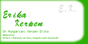 erika kerpen business card